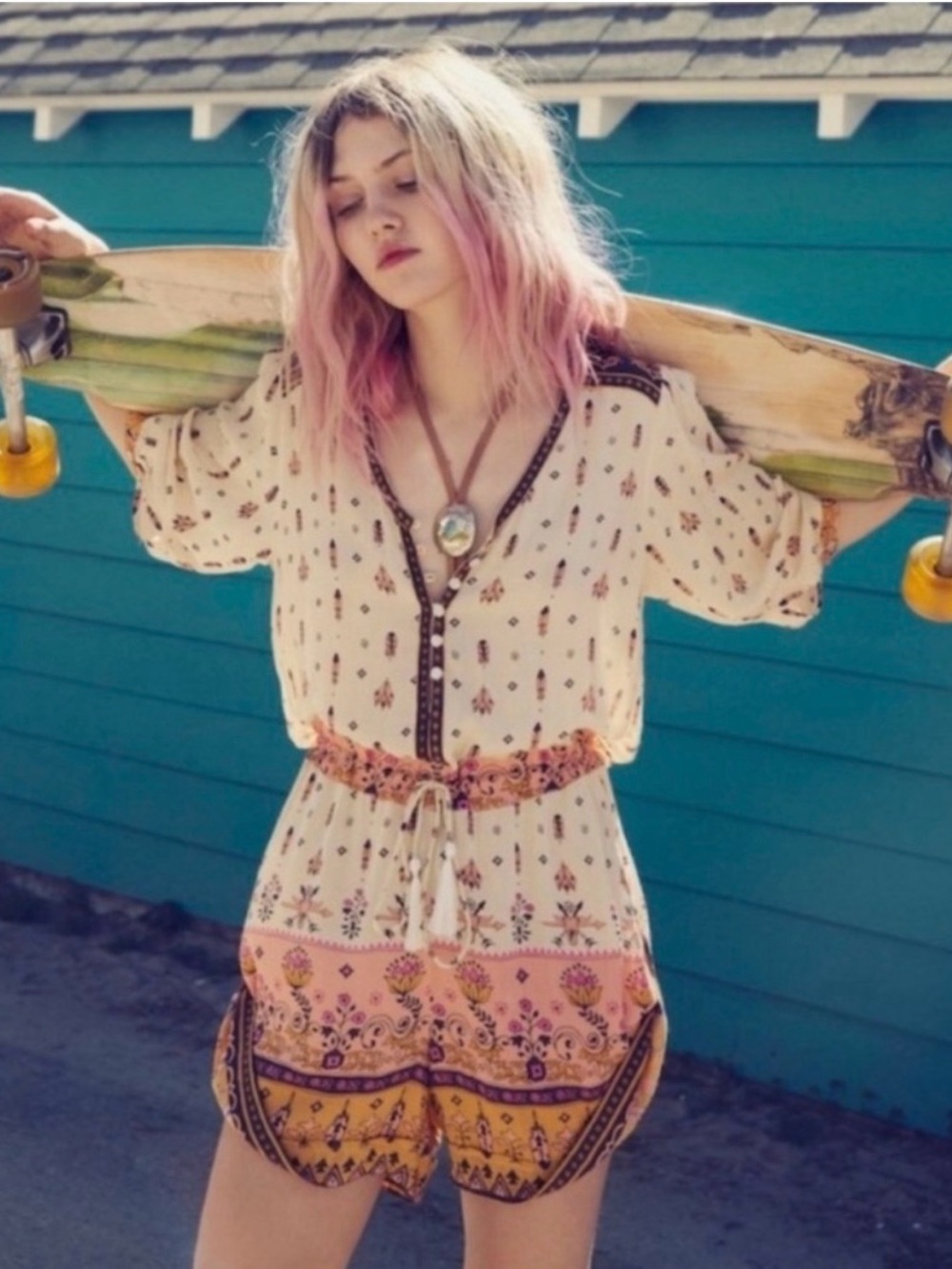 Spell & The Gypsy Collective Desert Wanderer playsuit in the High Noon print